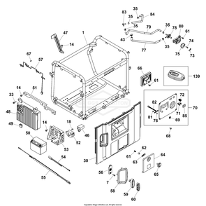 Main Unit P2 Diagram and Parts List for 030807-01  Briggs and Stratton Generator